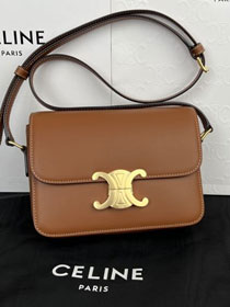 Celine original calfskin small triomphe bag 188423 tan