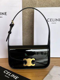 Celine original patent calfskin terence shoulder bag 118313 black