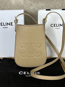 celine original calfskin phone case 10M753 cappuccino