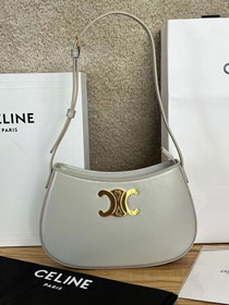 Celine original calfskin medium tilly bag 115703 light grey