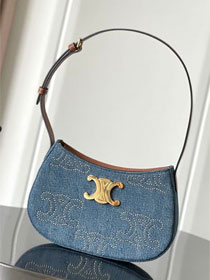 Celine original denim medium tilly bag 115703 blue