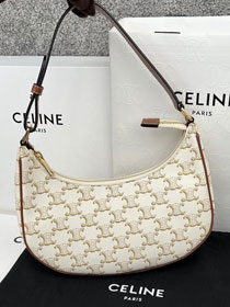 Celine original triomphe canvas ava bag 193952 white