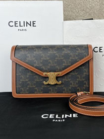 Celine original triomphe canvas enveloppe 113322 tan