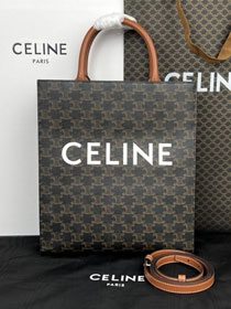 Celine original triomphe canvas medium cabas 191542 tan