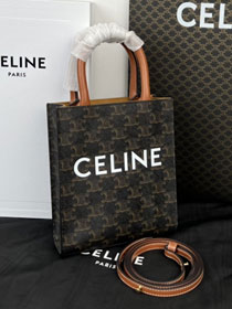 Celine original triomphe canvas mini cabas 194372 tan