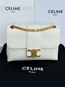 Celine original calfskin medium victoire bag 115853 white