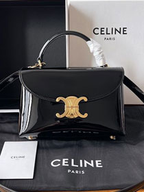 Celine original patent calfskin small nino bag 118113 black