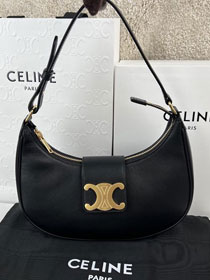 Celine original calfskin medium ava bag 114493 black