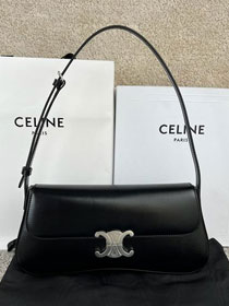 Celine original calfskin medium lola bag 115533 black