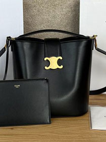 Celine original calfskin medium louise bag 116613 black