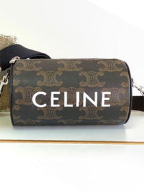 Celine original triomphe canvas boston bag 110052-2 tan