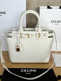 Celine original calfskin conti small handbag 114543 white