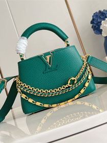 Louis vuitton original calfskin capucines mini M11906 green