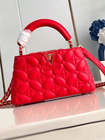 Louis vuitton original lambskin capucines east west mini M25283 red