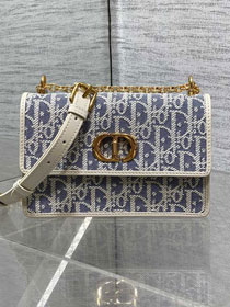 Dior original fabric mini caro bag M9240 blue