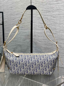 Dior original fabric small D-Journey bag M2416 blue