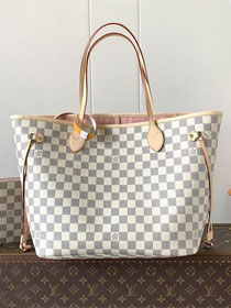 New Louis vuitton original damier azur neverfull mm N40604 pink